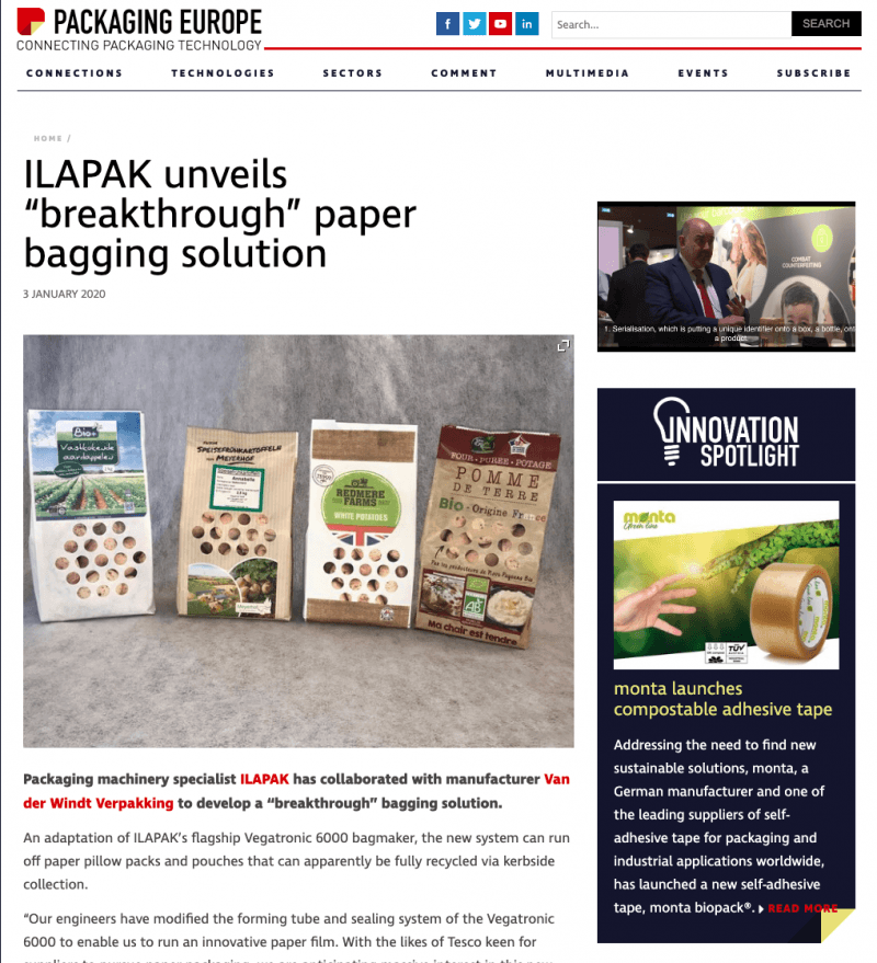 Screenshot Packaging Europe