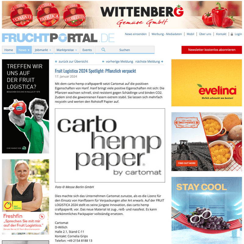 Screenshot Fruchtportal